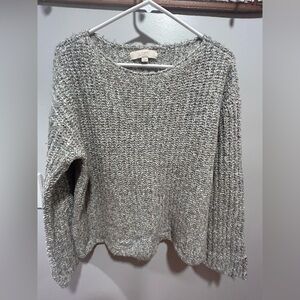 The Loft Textured Wide Sleeve Boatneck Sweater